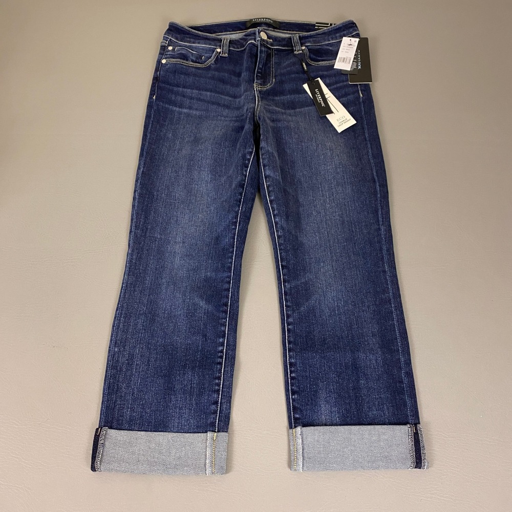 Liverpool Los Angeles Charlie Crop Skinny Jeans Size 10/30 Dark Blue Wash NWT